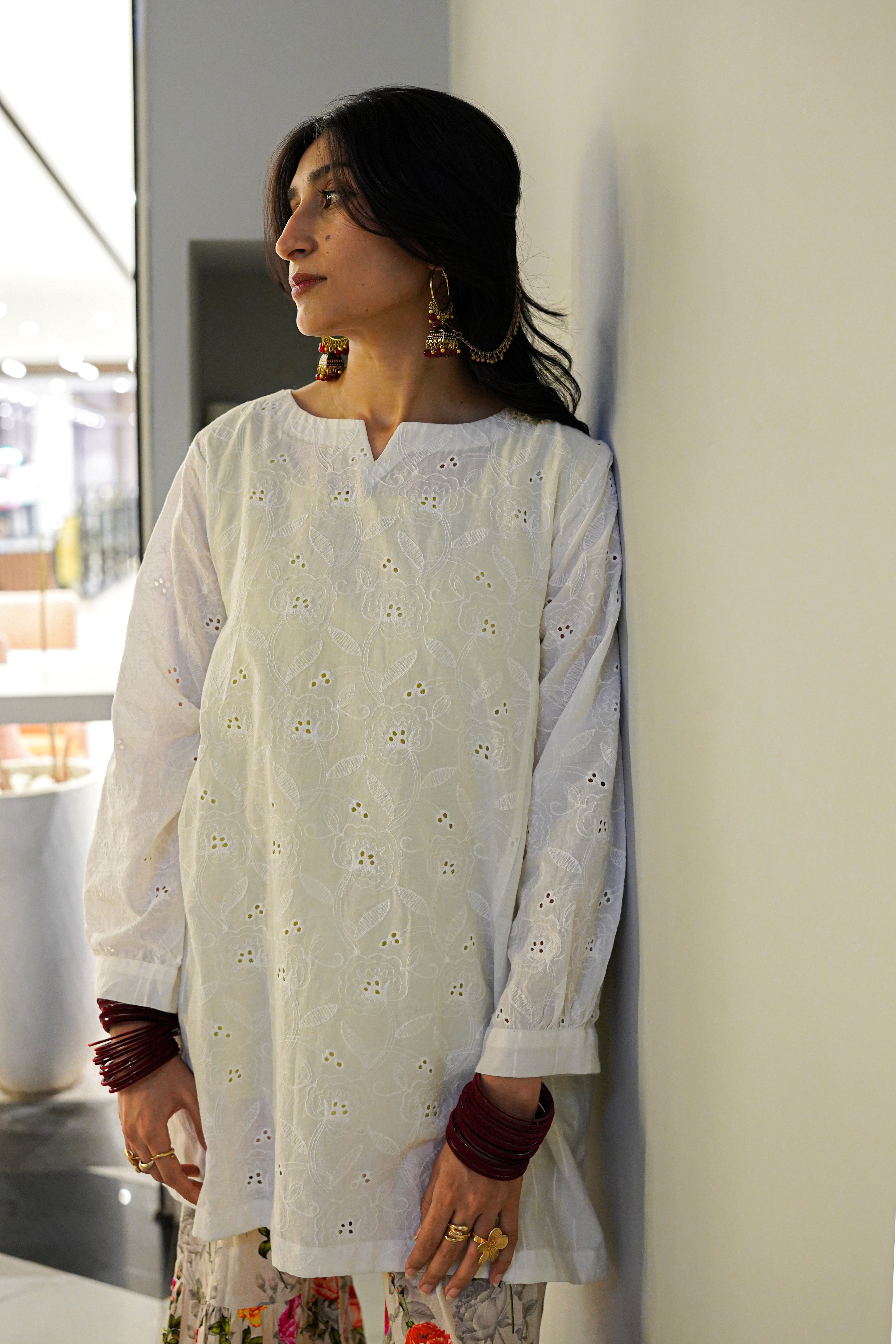 White Chikankari Shirt