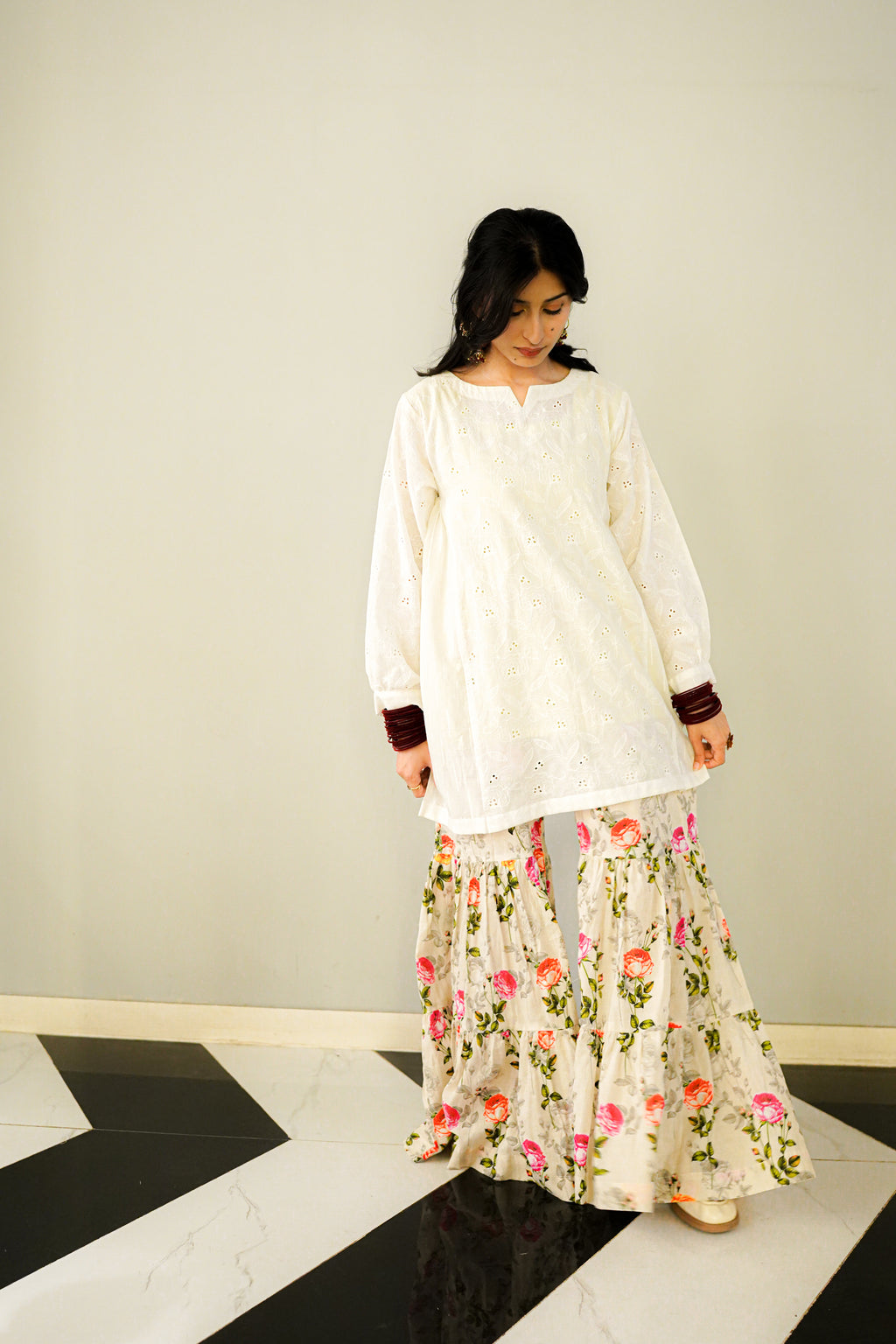 White Chikankari Shirt