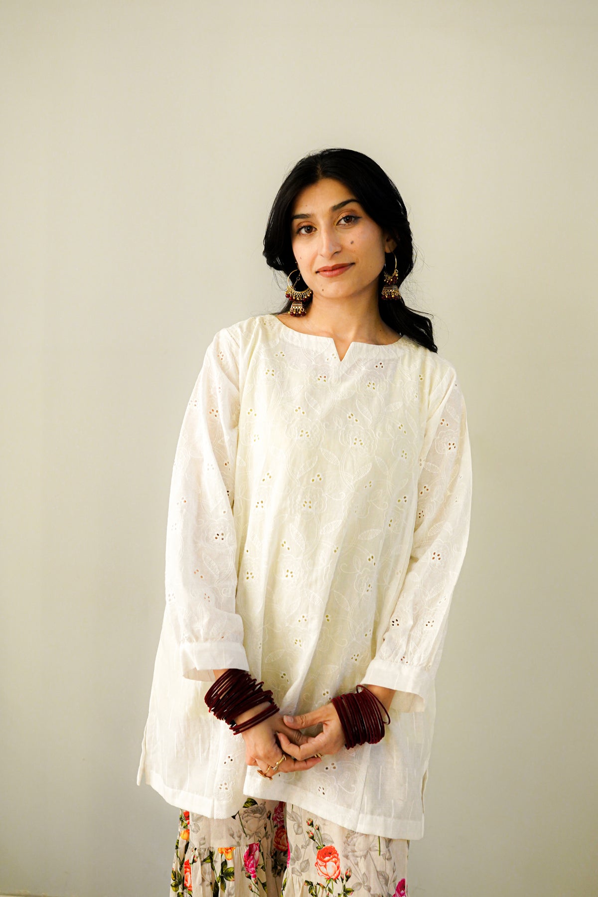 White Chikankari Shirt